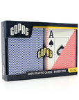 COPAG JEU DE CARTES POKER EN PLASTIQU EXPORT JUMBO ROUGE ET BLEU