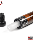CUETEC CYNERGY POOL CUE BROWN AND SILVER X AMBER 11.8MM 19OZ