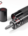 BAGUETTE DE BILLARD CUETEC CYNERGY NOIRE ET ARGENT X RAW AVEC WRAP EN POLYMÈRE PERFORÉ 12.5 MM 19 OZ