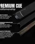 BALABUSHKA BREAK/JUMP CUE GBJBK-2 NO WRAP BLACK/WOOD 13MM 19OZ