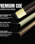 BALABUSHKA POOL CUE GB1 WHITE/BROWN LINEN WRAP 13MM 19OZ