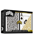 JEU DE CARTES BRIDGE EN PLASTIQUE COPAG MODÈLE 1546 JUMBO NOIR ET OR