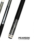 PEARSON POOL CUE ENCORE SERIES - CARBON SHAFT IRISH LINEN WRAP GREY 12.5MM