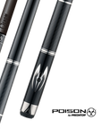 BAGUETTE DE BILLARD POISON MAELITH AVEC FLÈCHE DE CARBONE - ENTIÈREMENT NOIRE - SANS WRAP 12.4MM 19OZ