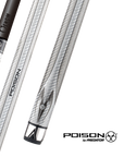 BAGUETTE DE BILLARD POISON MAELITH AVEC FLÈCHE DE CARBONE - GRIS PÂLE/FONCÉ - SANS WRAP 12.4MM 19OZ