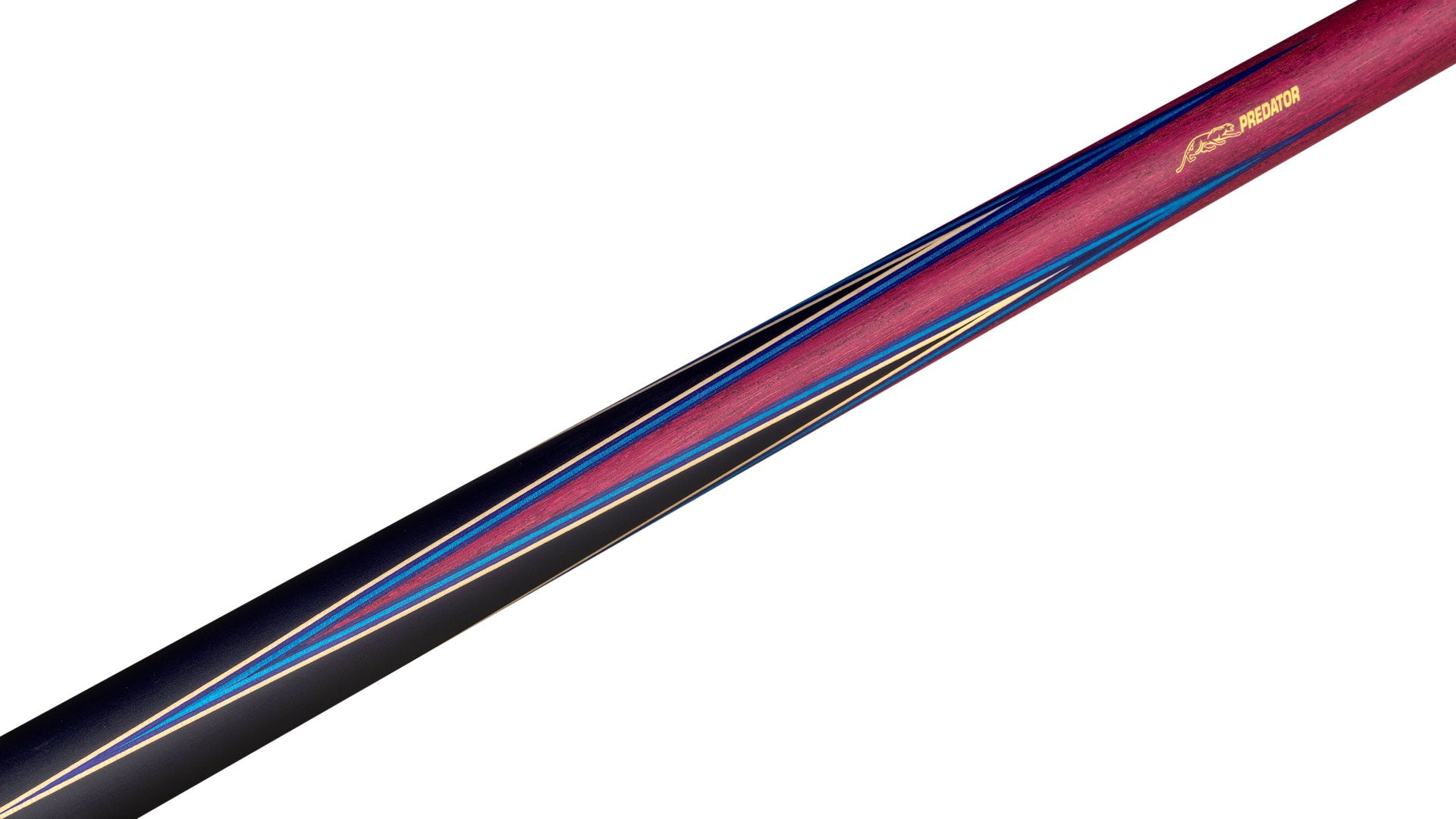 PREDATOR 4-POINT SNEAKY PETE POOL CUE - PURPLE HEART / BLUE - ELEPHANT PATTERN LEATHER WRAP (SHAFT NOT INCLUDED)