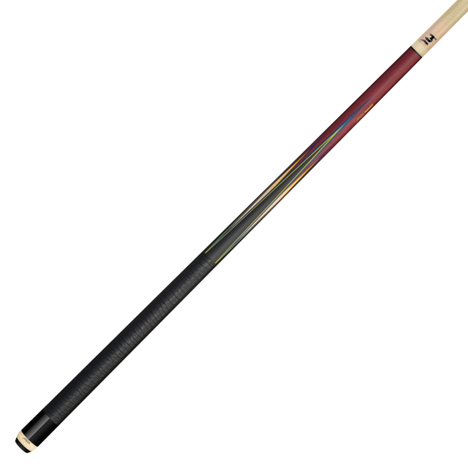 PREDATOR 8-POINT SNEAKY PETE POOL CUE - PURPLE HEART/CURLY - ELEPHANT PATTERN LEATHER WRAP (SHAFT NOT INCLUDED)