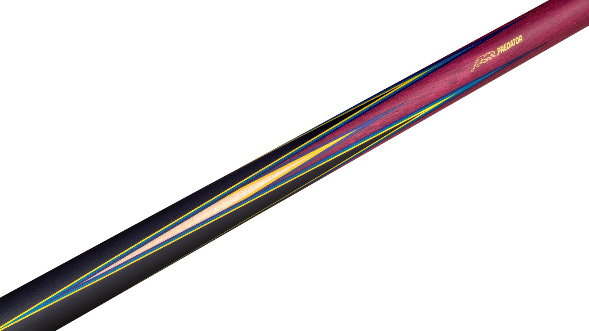 PREDATOR 8-POINT SNEAKY PETE POOL CUE - PURPLE HEART/CURLY - ELEPHANT PATTERN LEATHER WRAP (SHAFT NOT INCLUDED)