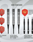 SHOT WARRIOR TAIAHA SOFT TIP DART SET - 90% TUNGSTEN BARRELS