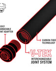 KODA SPORT POOL CUE LD3C2 SHAFT CARBONE BLACK AND SILVER LEATHER WRAP 12.25MM 19OZ