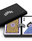 COPAG NEOTERIC PLASTIC POKER CARDS DOUBLE DECK SET 1546 REGULAR VIOLET AND BLUE AND YELLOW