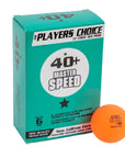 1 star master speed ping pong balls box of 6 orange balls