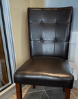 DINING CHAIR BROWN LEATHER 3