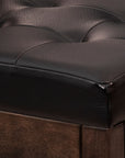 LA CONDO LEATHER STORAGE BENCH