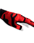 POISON CAMO RED LEFT HAND BILLIARD GLOVE