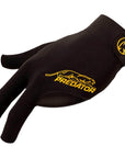 PREDATOR SECOND SKIN BLACK/YELLOW BILLIARD GLOVE - LEFT HAND