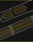 Predator 52 Blue Turquoise Shorty Sport Pool Cue - Sport Wrap