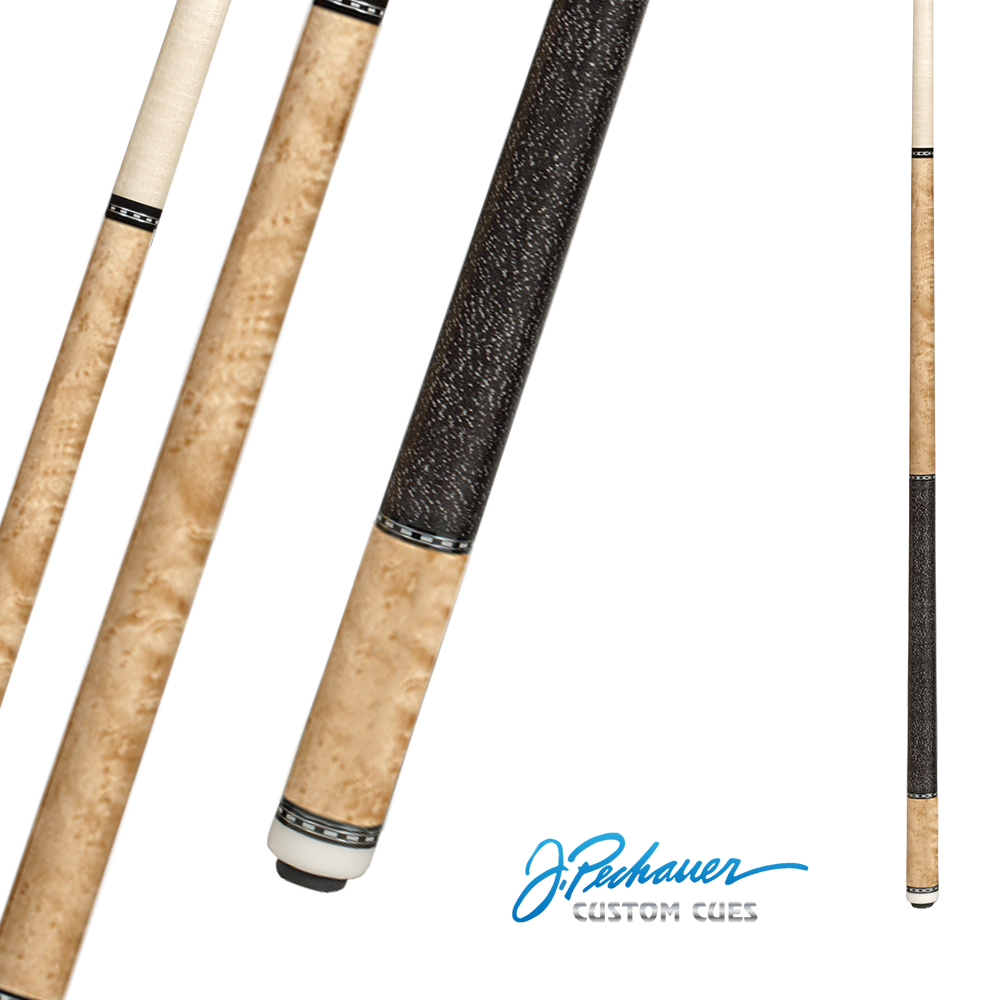 J.PECHAUER POOL CUE P03-N SMOKE BLACK AND WOOD 58" 12.5MM 19OZ