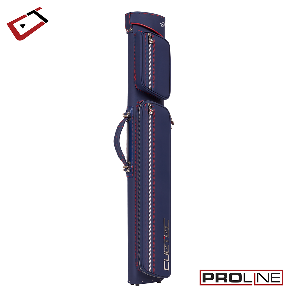 ÉTUI RIGIDE POUR BAGUETTES DE BILLARD CUETEC PRO LINE 2X4 - BLEU MARINE