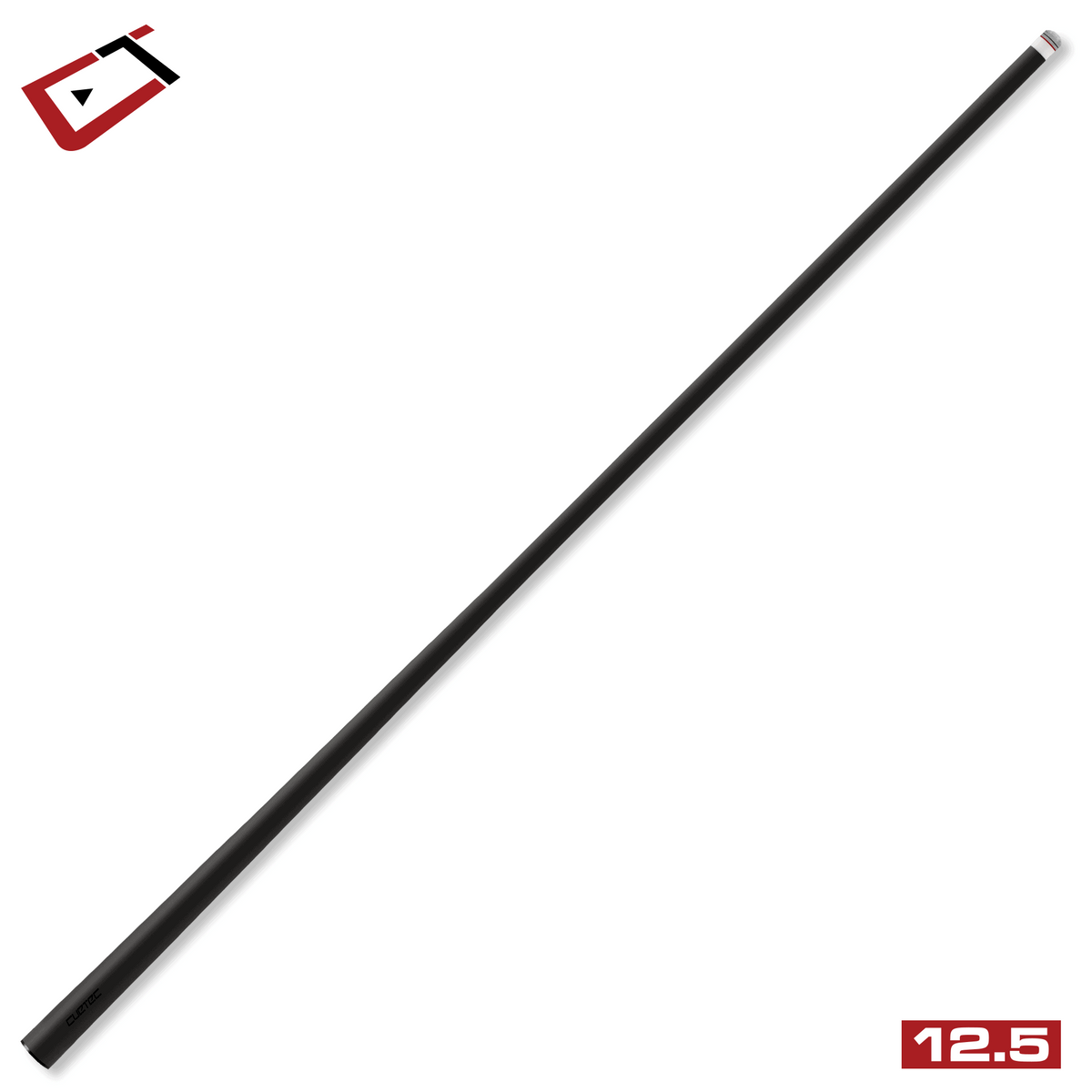 Baguette de billard Cuetec Cynergy Truewood Sycamore II, gris et noir, grip en cuir pleine fleur, 12,5 mm, 19 oz