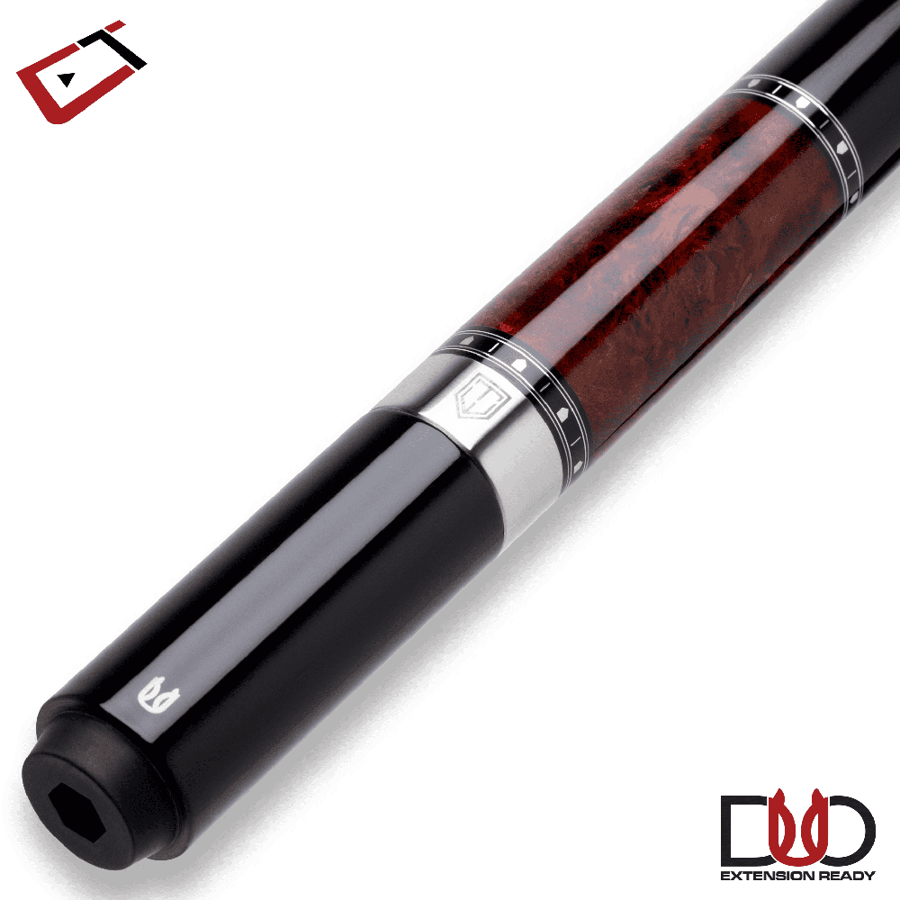 CUETEC CYNERGY TRUEWOOD MAPPA BURL II RED/BLACK NO WRAP 12.5MM 19OZ