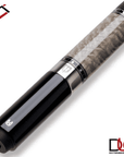 CUETEC CYNERGY TRUEWOOD SYCAMORE II GREY/BLACK FULL-GRAIN LEATHER WRAP 11.8MM 19OZ