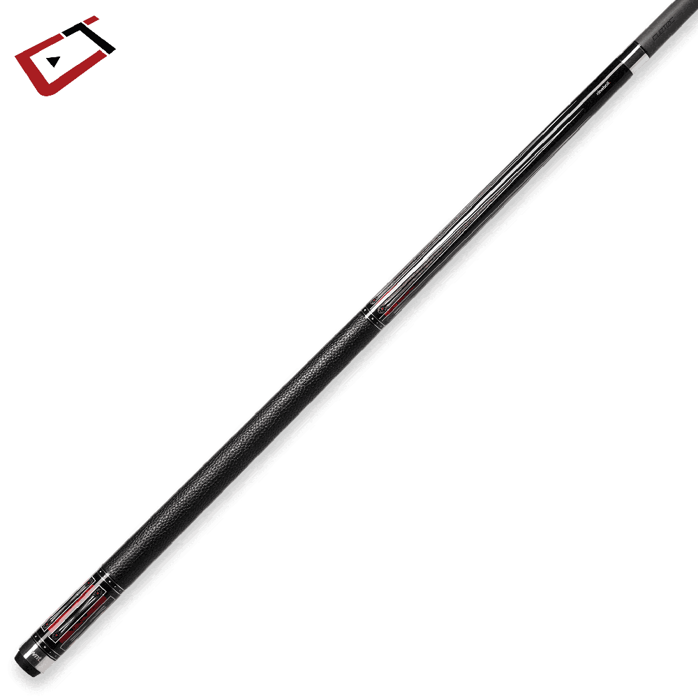CUETEC CYNERGY NINEBALL SERIES INK BLACK FULL-GRAIN LEATHER WRAP 11.8MM 19OZ