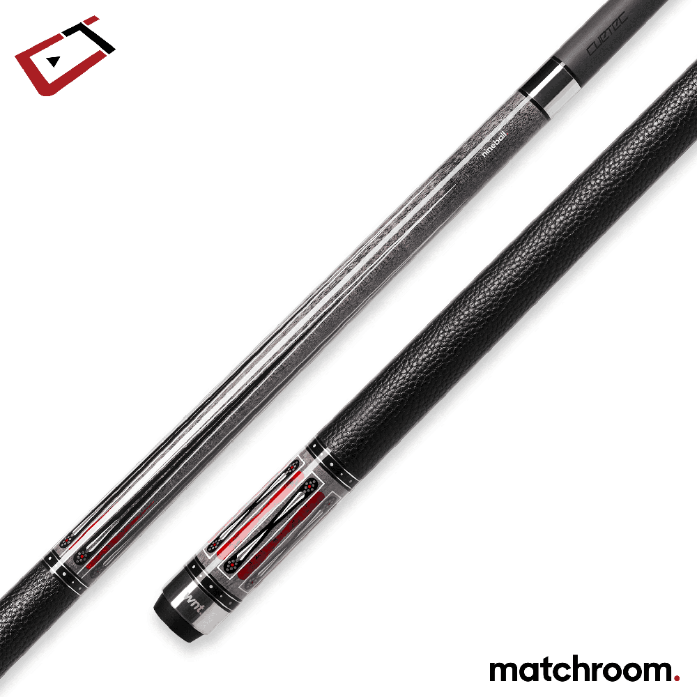 BAGUETTE DE BILLARD CUETEC CYNERGY NINEBALL SERIES - GRIS REQUIN - GRIP EN CUIR PLEINE FLEUR - 12,5 MM - 19 OZ
