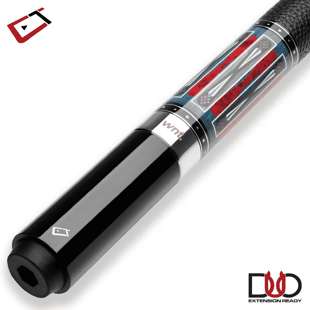 BAGUETTE DE BILLARD CUETEC CYNERGY NINEBALL SERIES - BLEU INDIGO - GRIP EN CUIR PLEINE FLEUR - 12,5 MM - 19 OZ