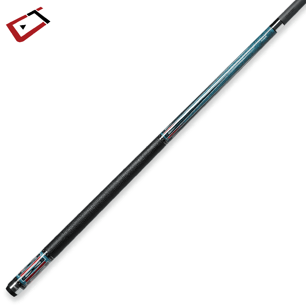 BAGUETTE DE BILLARD CUETEC CYNERGY NINEBALL SERIES - BLEU INDIGO - GRIP EN CUIR PLEINE FLEUR - 12,5 MM - 19 OZ