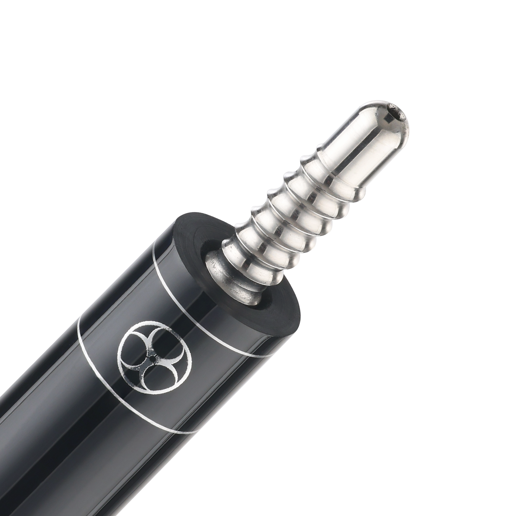 BAGUETTE DE BILLARD POISON MAELITH AVEC FLÈCHE EN FIBRE DE CARBONE - ROSE/NOIR - SANS WRAP 12.4MM 19OZ