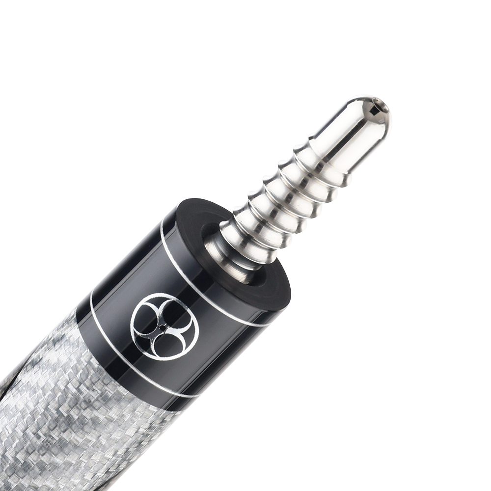 POISON MAELITH POOL CUE WITH CARBON FIBER SHAFT - DARK/LIGHT GREY - NO WRAP 12.4MM 19OZ