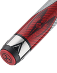 POISON MAELITH POOL CUE WITH CARBON FIBER SHAFT - GREY/RED - NO WRAP 12.4MM 19OZ