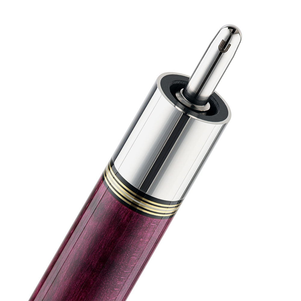 MANCHE PREDATOR 10K ÉRABLE FRISÉ TEINTÉ VIOLET FONCÉ UNI-LOC GRIP EN CUIR DE LUXE (FLÈCHE NON-INCLUSE) - ÉDITION LIMITÉE