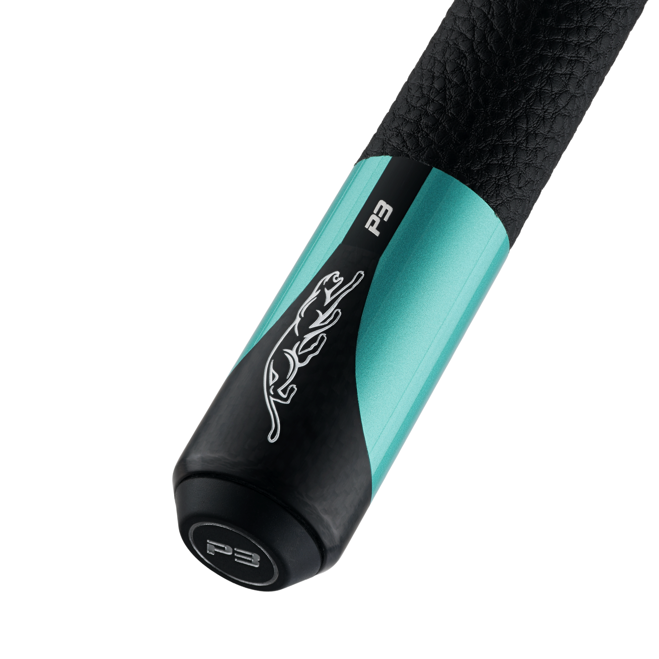 PREDATOR P3 POOL CUE BUTT - TEAL WITH BLACK STRIPES - LEATHER LUXE WRAP LIMITED EDITION