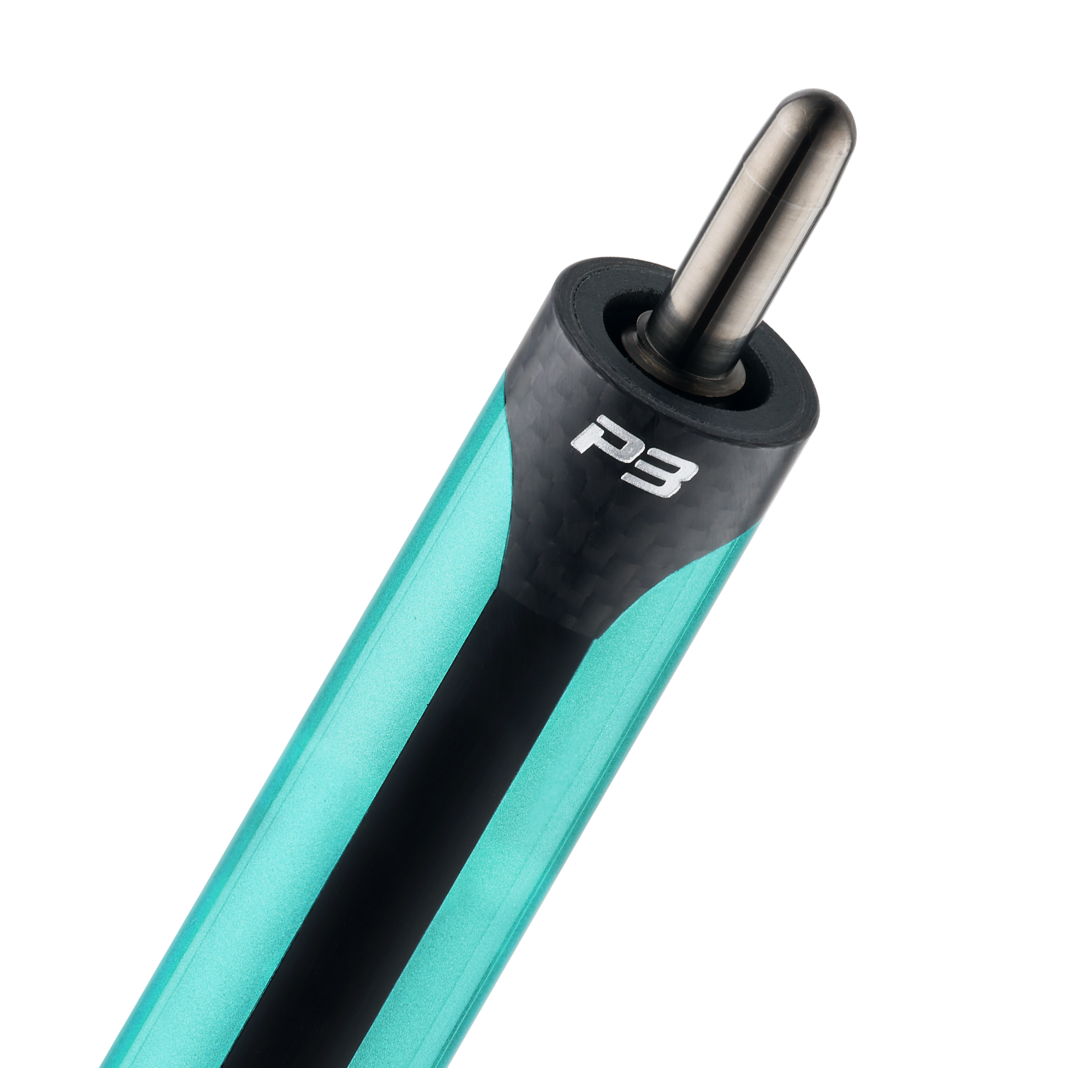 PREDATOR P3 POOL CUE BUTT - TEAL WITH BLACK STRIPES - LEATHER LUXE WRAP LIMITED EDITION