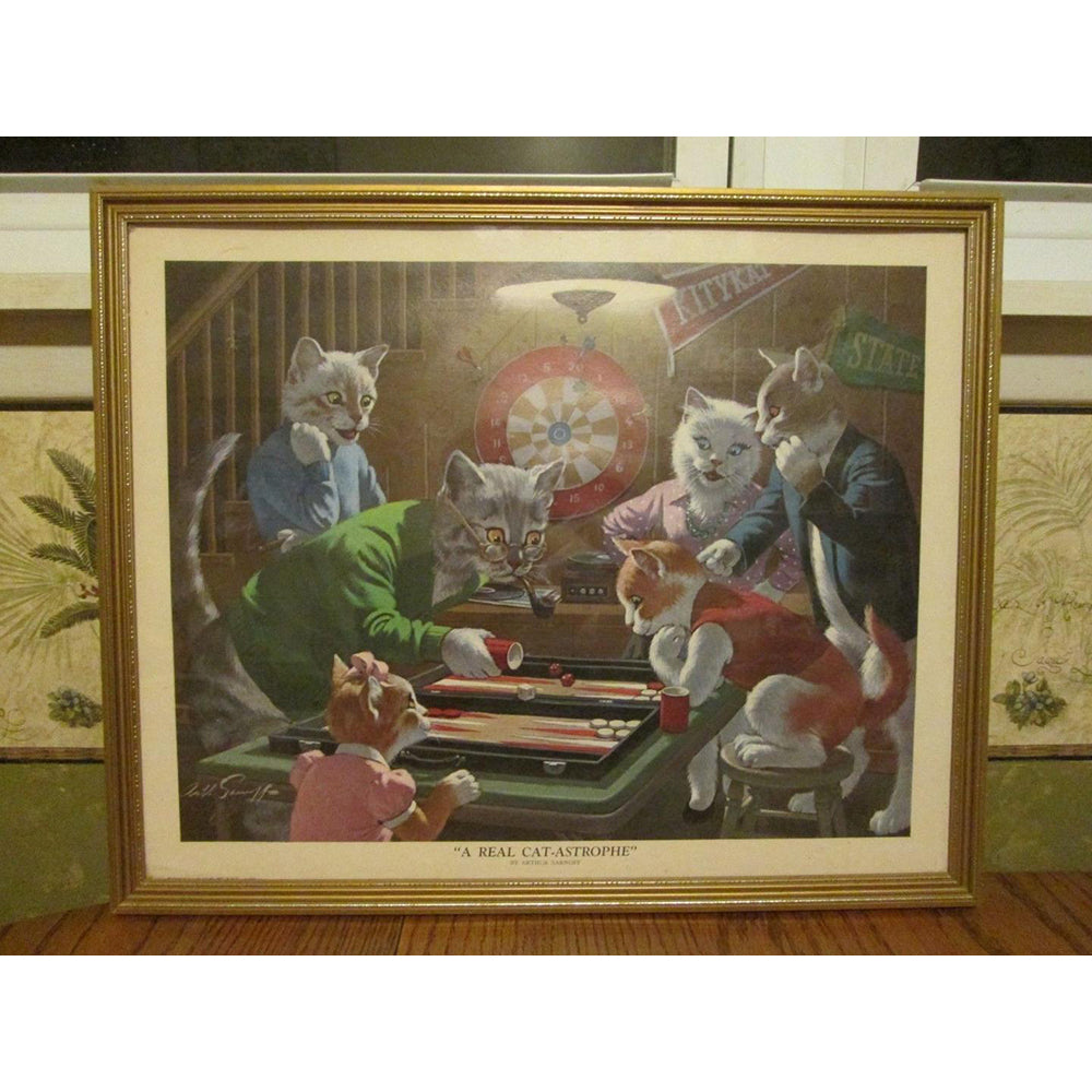"A REAL CAT-ASTROPHE" BY ARTHUR SARNOFF POSTER - LIMITED EDITION