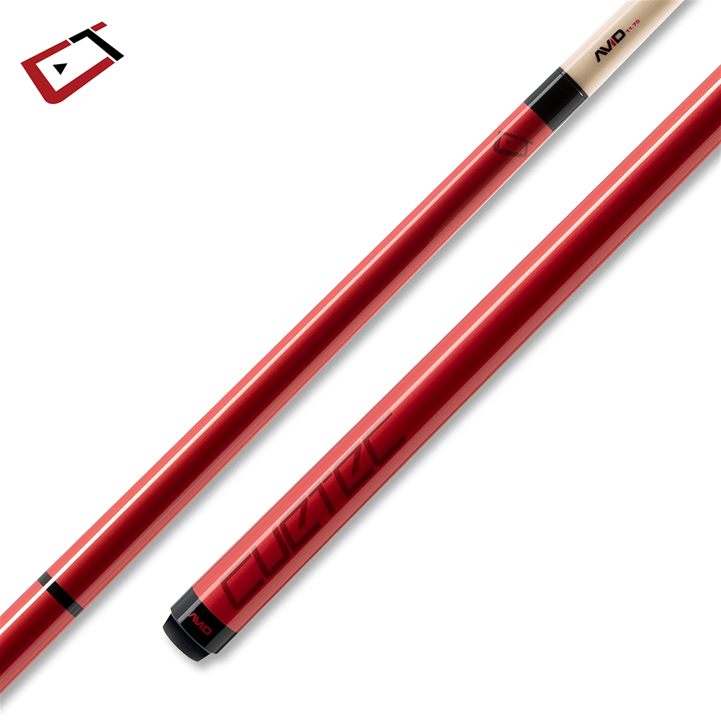 AVID CHROMA CRIMSON POOL CUE NO WRAP 11.75MM 19OZ