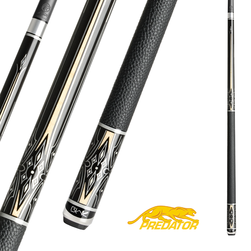 PREDATOR BUTT BLAK 5 EBONY BLACK/PATTERNS UNI-LOC LEATHER WRAP (SHAFT NON INCLUDED)