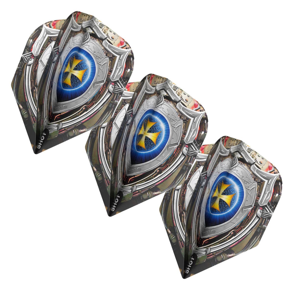 ENSEMBLE DE 3 PLUMES DE DARDS SHOT FUTURE KNIGHT DARKSTAR - PETIT STANDARD