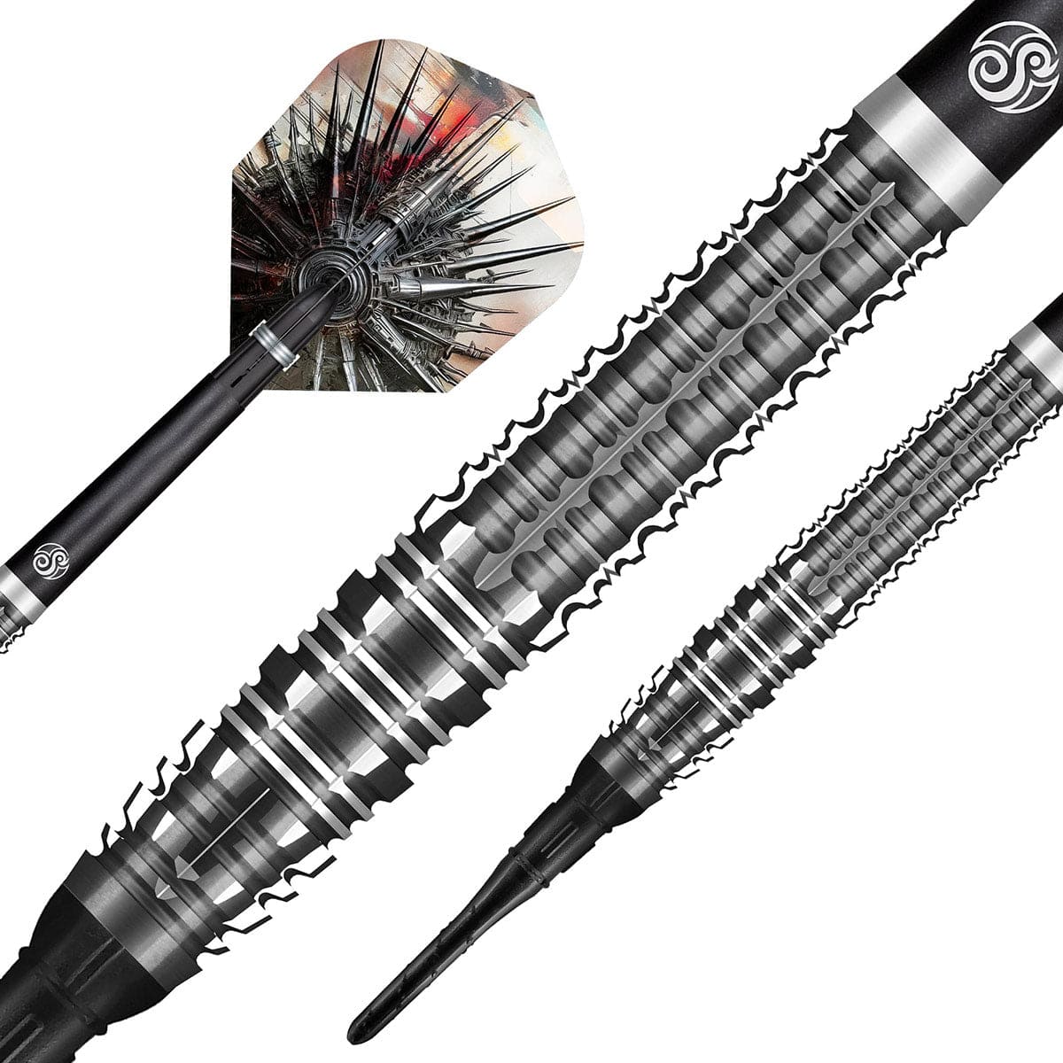 SHOT GNARLY SMASHA SOFT TIP DART SET - 90% TUNGSTEN BARRELS