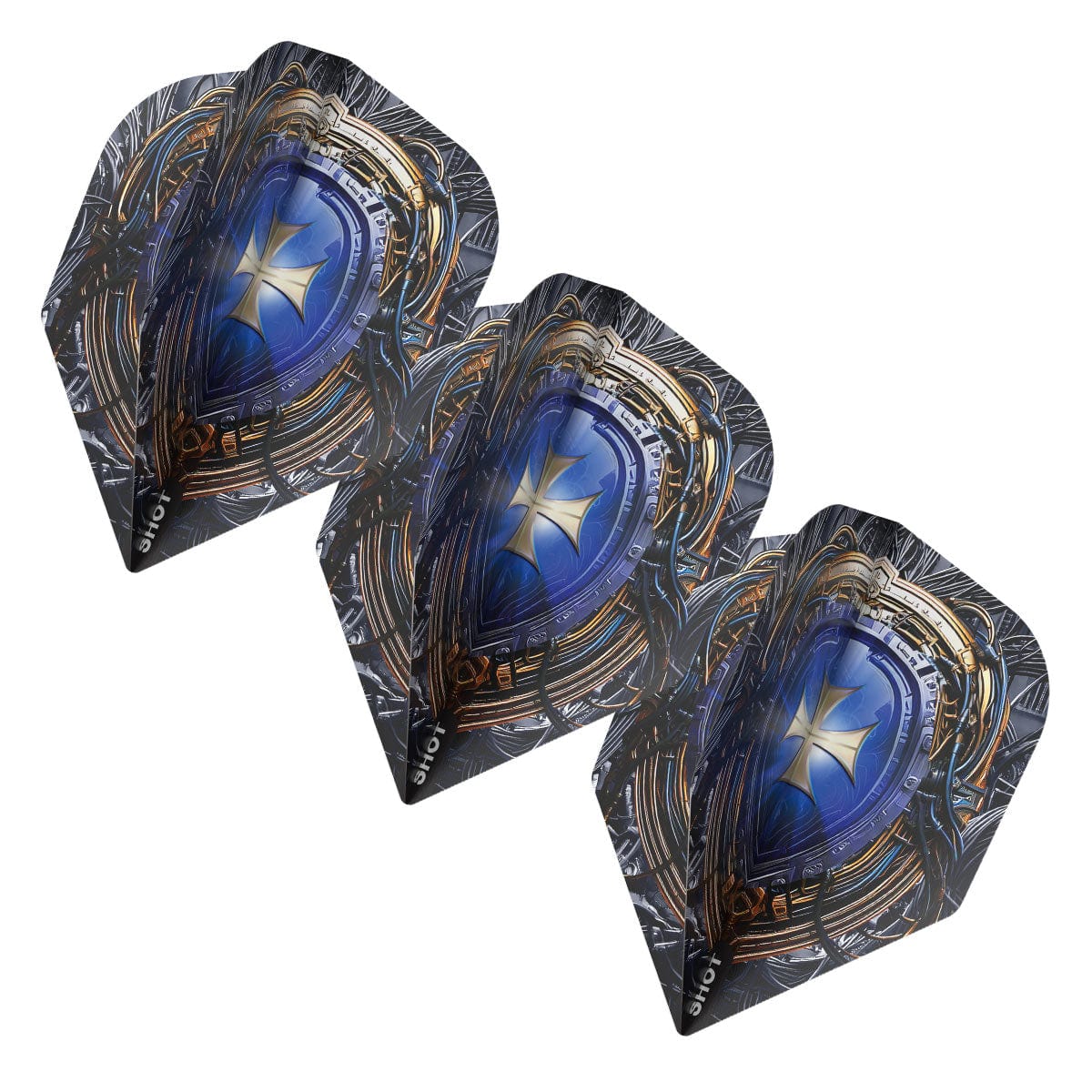 ENSEMBLE DE 3 PLUMES DE DARDS SHOT FUTURE KNIGHTS IRONSOUL - PETIT STANDARD