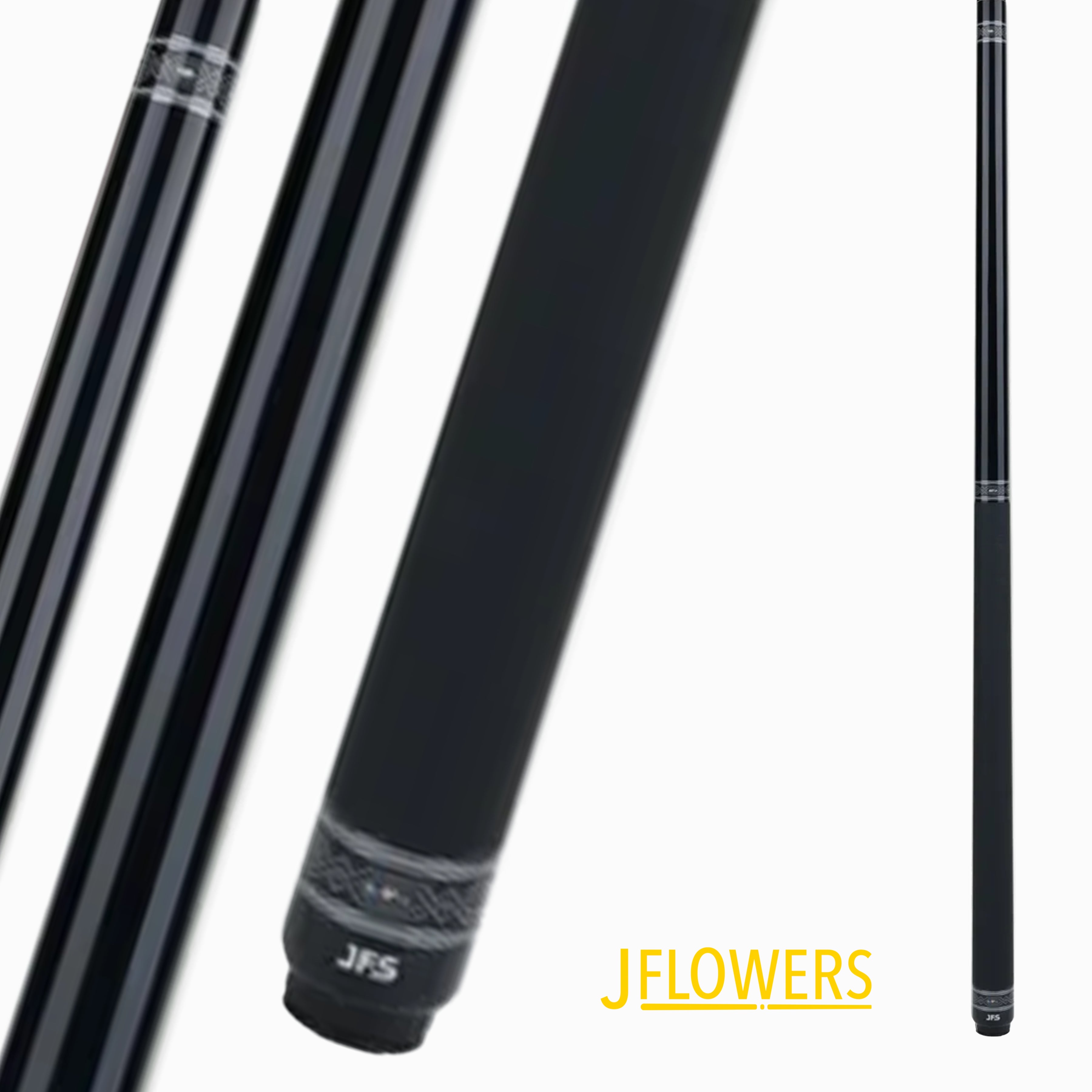 BAGUETTE DE BILLARD JFLOWERS CADEN NOIRE EBONY FLÈCHE FIBRE CARBONE 13MM 190Z