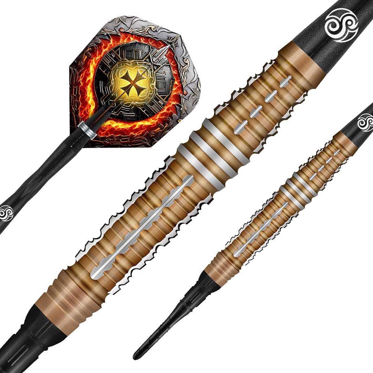 SHOT FUTURE KNIGHTS HACHETTE SOFT TIP DART SET - 90% TUNGSTEN BARRELS