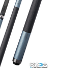 KODA SPORT POOL CUE LD4 SHAFT CARBON BLACK AND BLUE LEATHER WRAP 12.25MM 19OZ