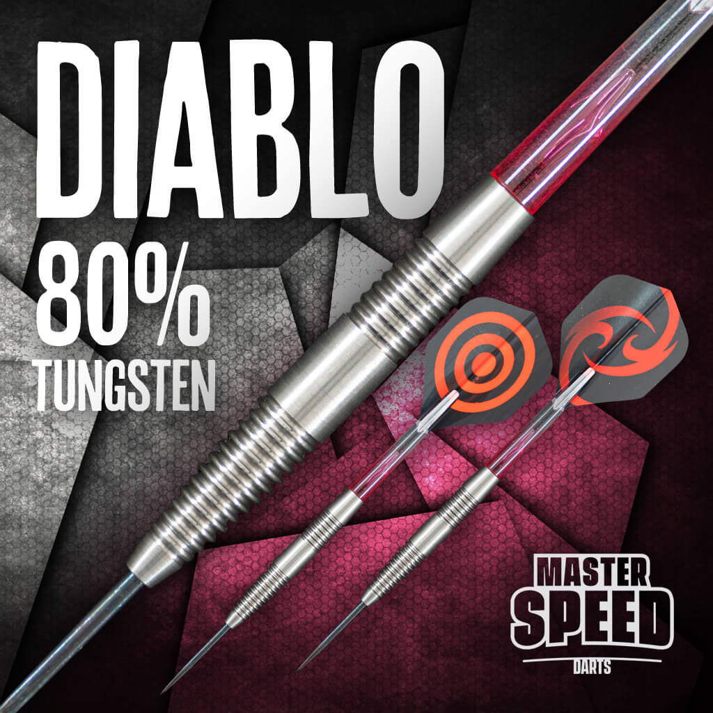 MASTER SPEED DIABLO 80% TUNGSTEN STEEL TIP DARTS