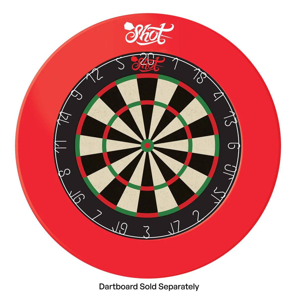 SHOT ONE PIECE DARTBOARD SURROUND - RED
