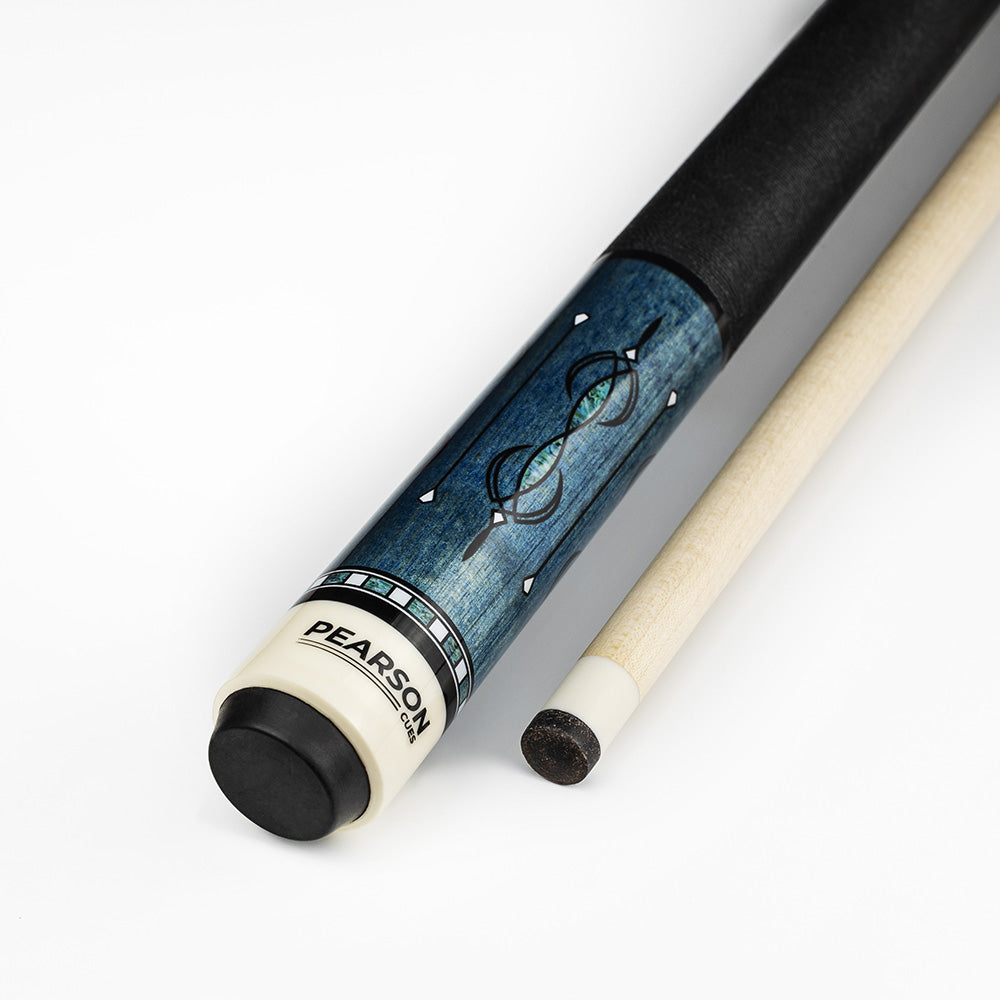 PEARSON POOL CUE ENCORE SERIES CC-ENC-3 BLUE LINEN WRAP 12.4MM
