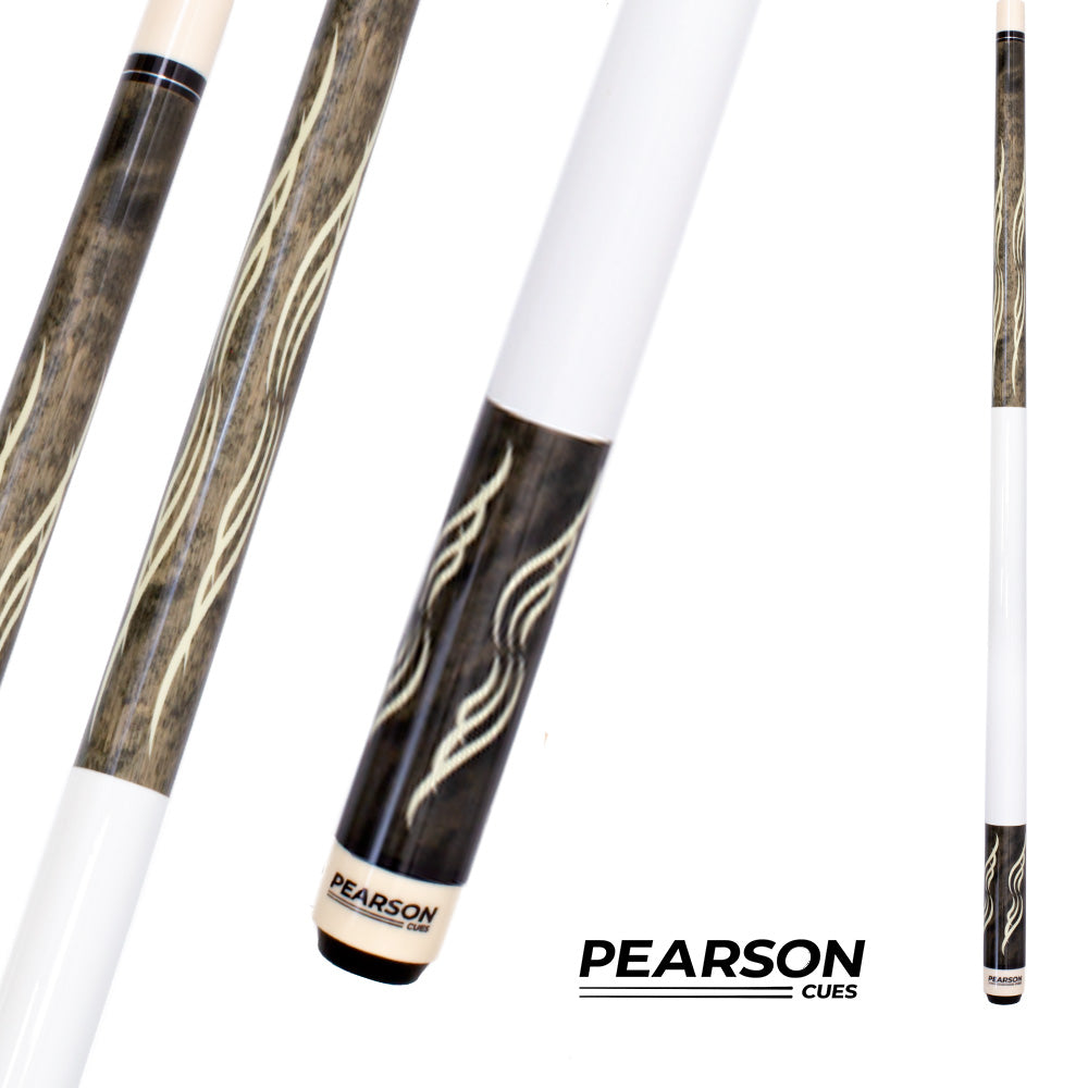 BAGUETTE DE BILLARD PEARSON PK SERIES - FLÈCHE EN CARBONE GRIS AVEC POIGNÉE BLANCHE 12.4MM 20OZ