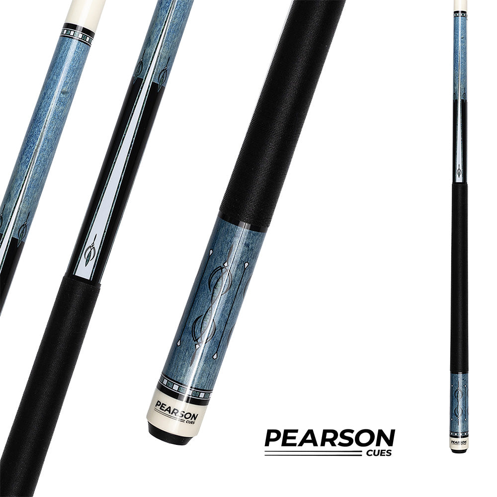 PEARSON POOL CUE ENCORE SERIES CC-ENC-3 BLUE LINEN WRAP 12.4MM